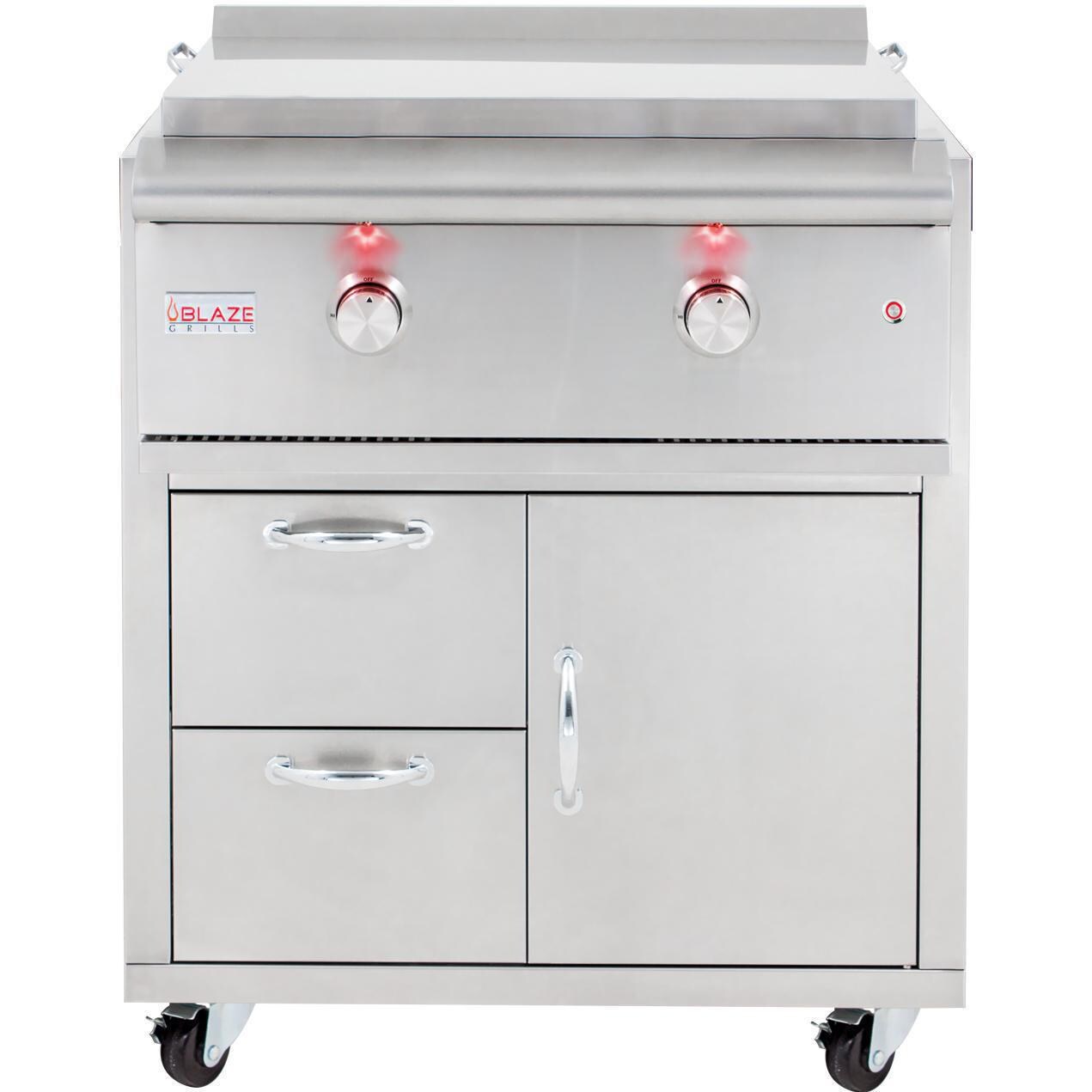 Blaze Premium LTE 30-Inch Propane Gas Griddle With Lights - BLZ-GRIDDLE-LTE-LP