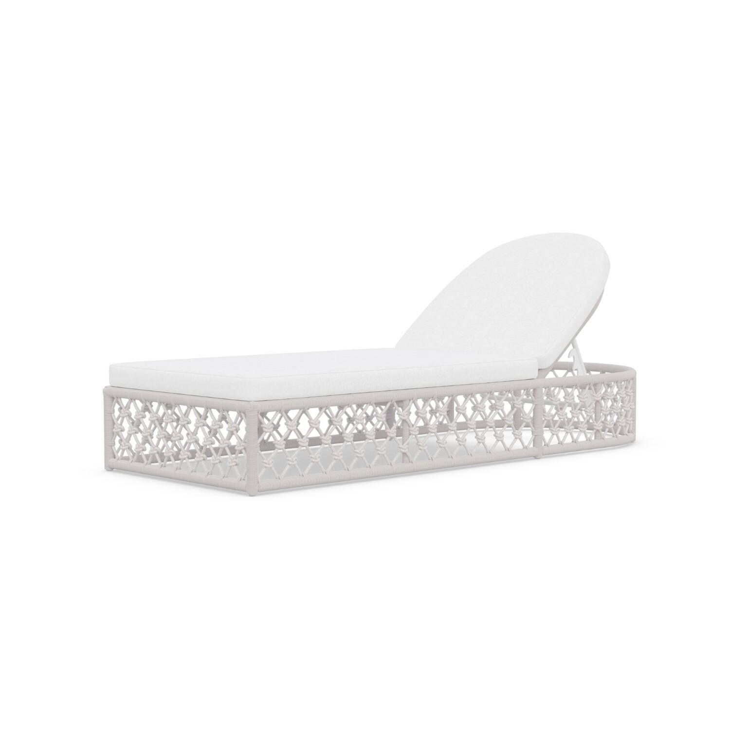 Azzurro Living AME-R06L1-CU Amelia Woven Rope Lounge Chair in Sand/Cloud - Angled - White Background thumbnail