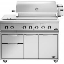 DCS Series 7 Traditional 48-Inch Natural Gas Grill With Double Side Burner & Rotisserie On DCS CAD Cart - BH1-48RS-N image