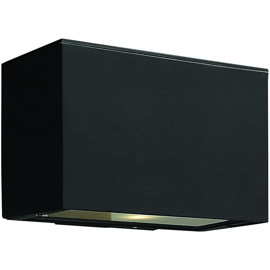 Hinkley Lighting Atlantis One Light 6-Inch Dark Sky Outdoor Wall Light - Satin Black - 1646SK image