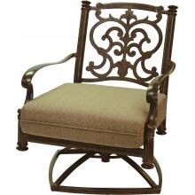 Darlee Santa Barbara Cast Aluminum Patio Swivel Rocker Club Chair - Antique Bronze image