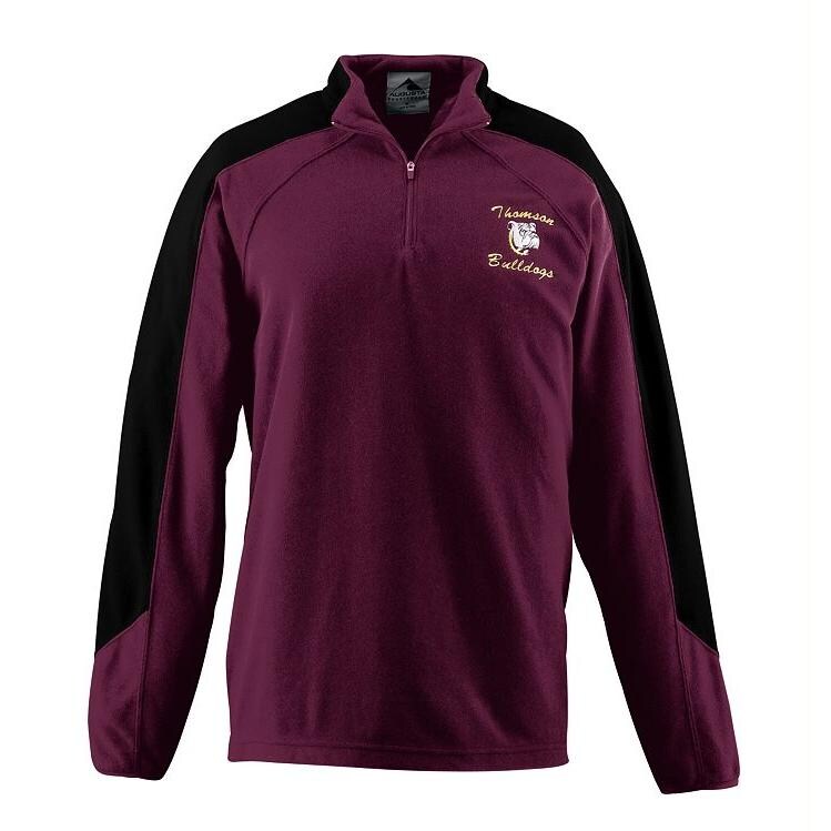 Augusta Micro Fleece Half-Zip Pullover - 3XL - Maroon/Black