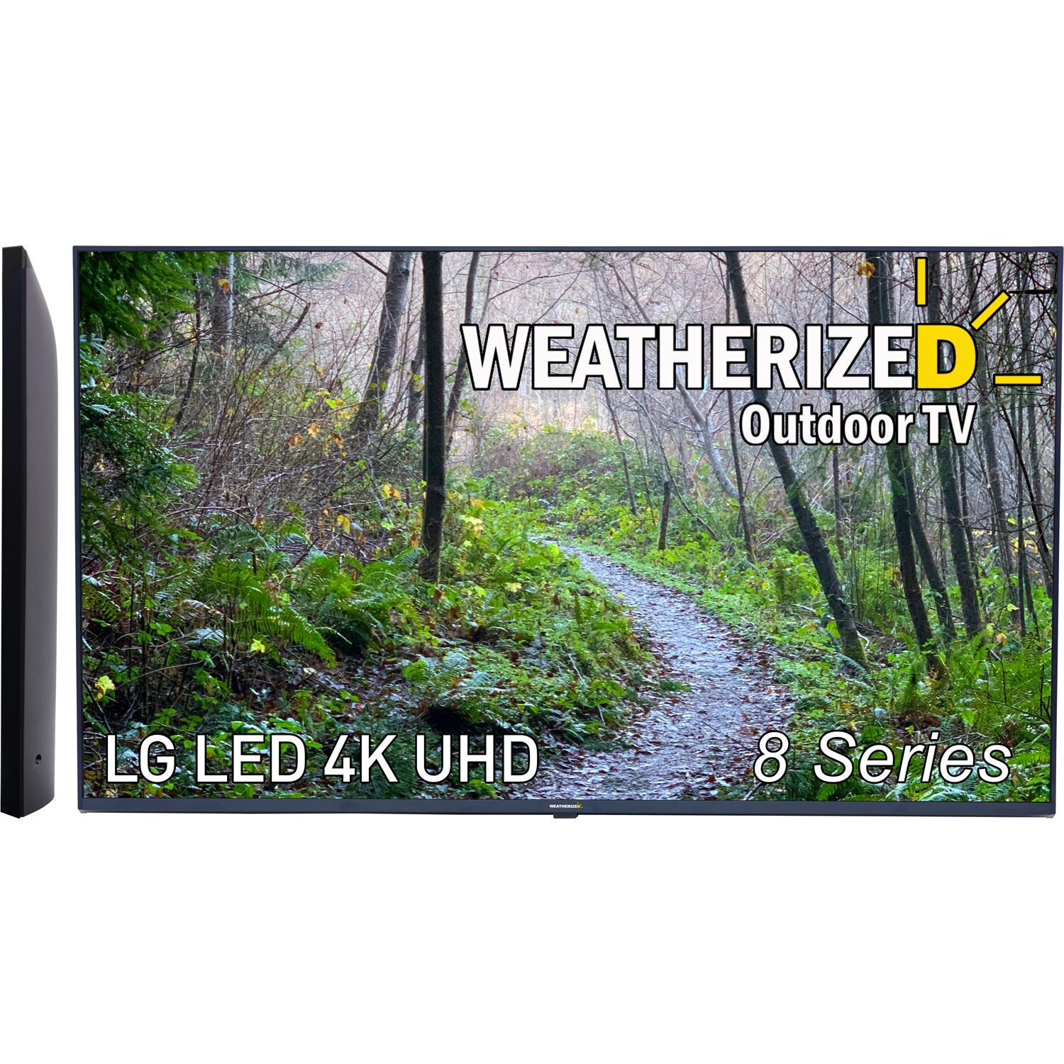 Weatherized TVs 70WTLGP8-212 Prestige LG 8 Series 70 Inch 4K LED HDR Outdoor Smart UHDTV - Front and Side View thumbnail