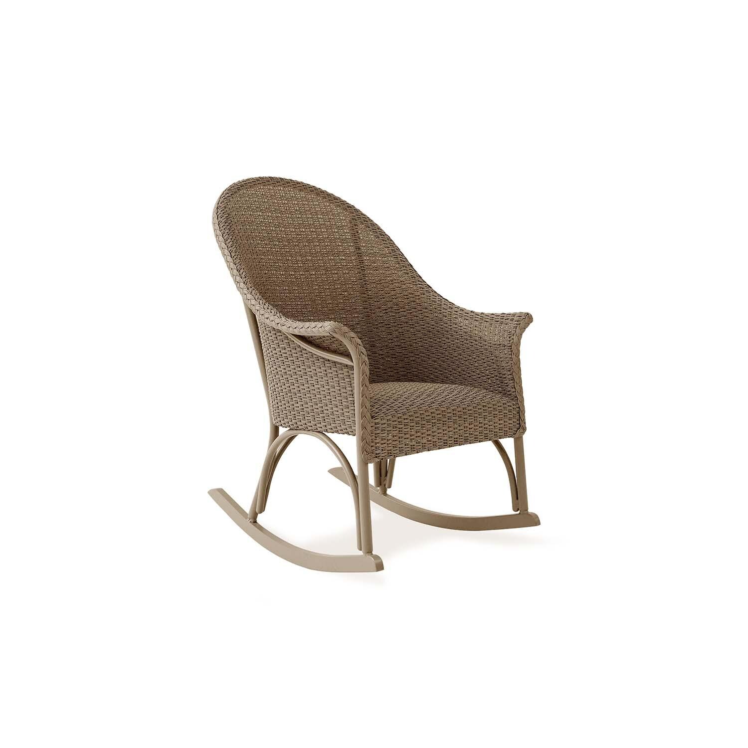 Lakeview Timeless View Wicker Rocking Chair in Fawn - Right Side thumbnail