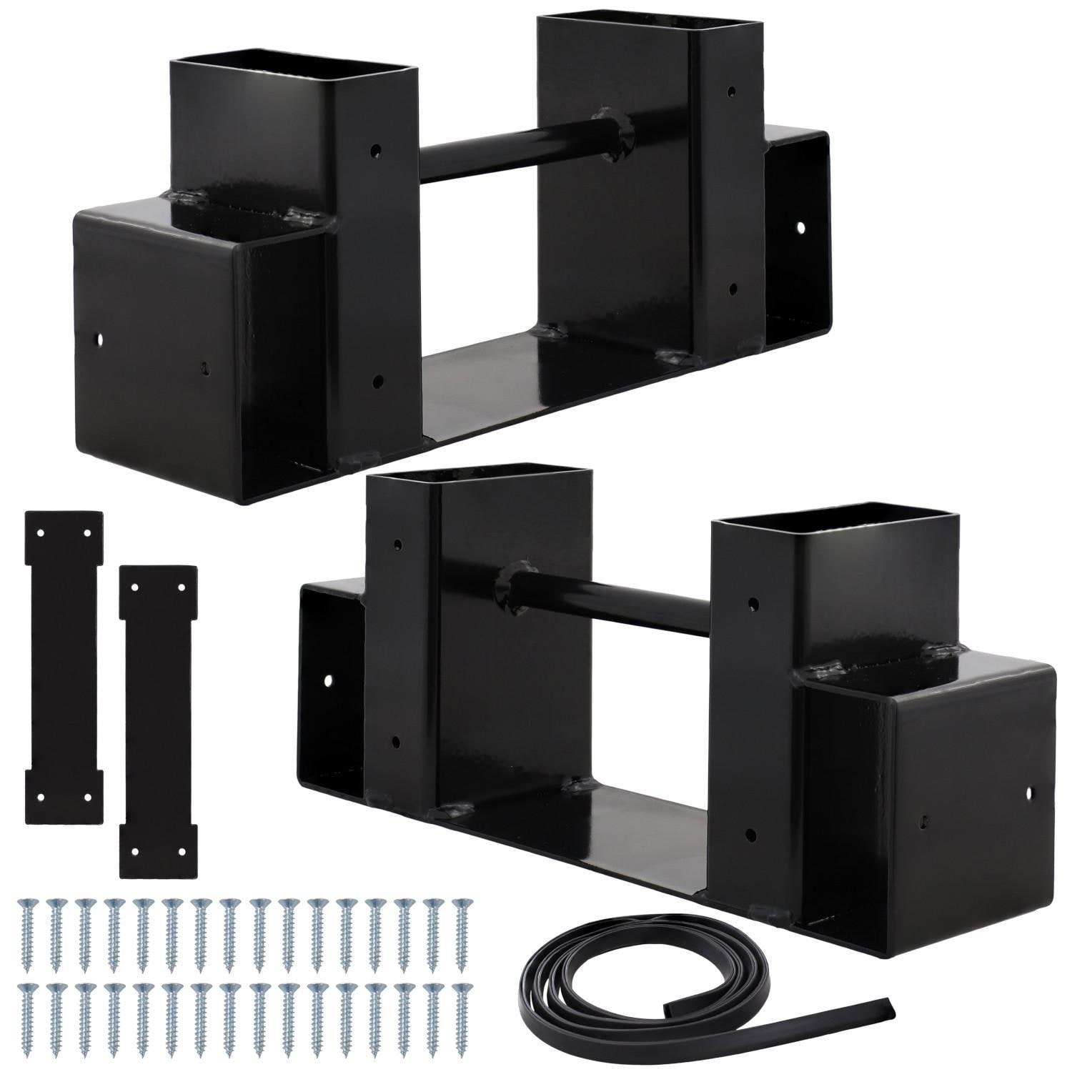 Ultimate Patio Adjustable Steel Log Rack Brackets with Accessory Kit