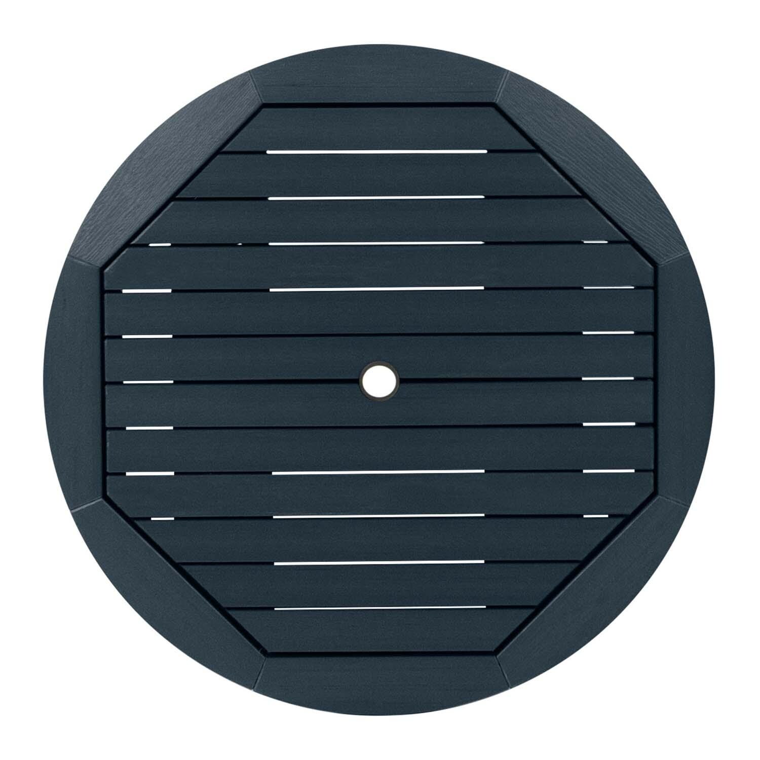 Elm Pointe 3 Pc Recycled Plastic Round Dining Set in Federal Blue By Lakeview Outdoor Designs - Table Top - Detail thumbnail