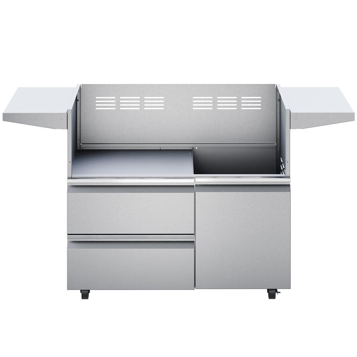 Twin Eagles TEGB42SD-B 42-in Grill Cart w/ Two Storage Drawers & One Access Door - White Background thumbnail