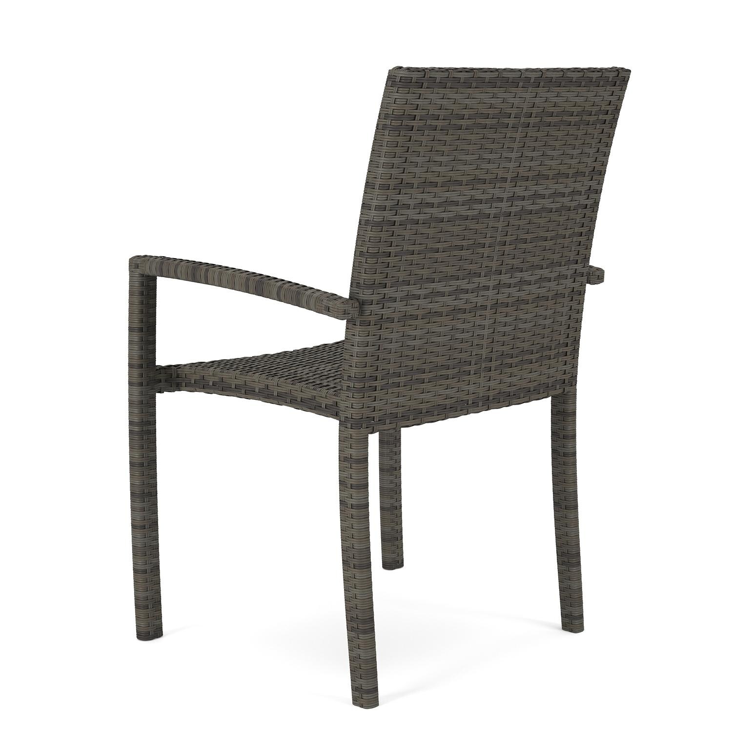 Lakeview NC2685DC-2PC-HUSK Rosalie Bay Wicker 2 Pc Dining Arm Chair in Brown - Chair - White Background thumbnail