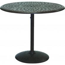 Darlee Series 60 42 Inch Cast Aluminum Counter Height Pedestal Patio Bar Table - Mocha image