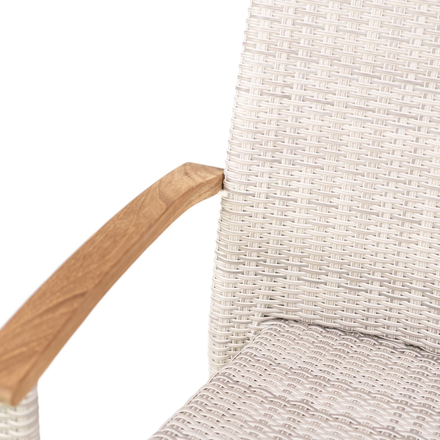 Teak + Table Oyster Bay Dining Chair in Stacking in Carbon - Stacking, Detail - Detail thumbnail