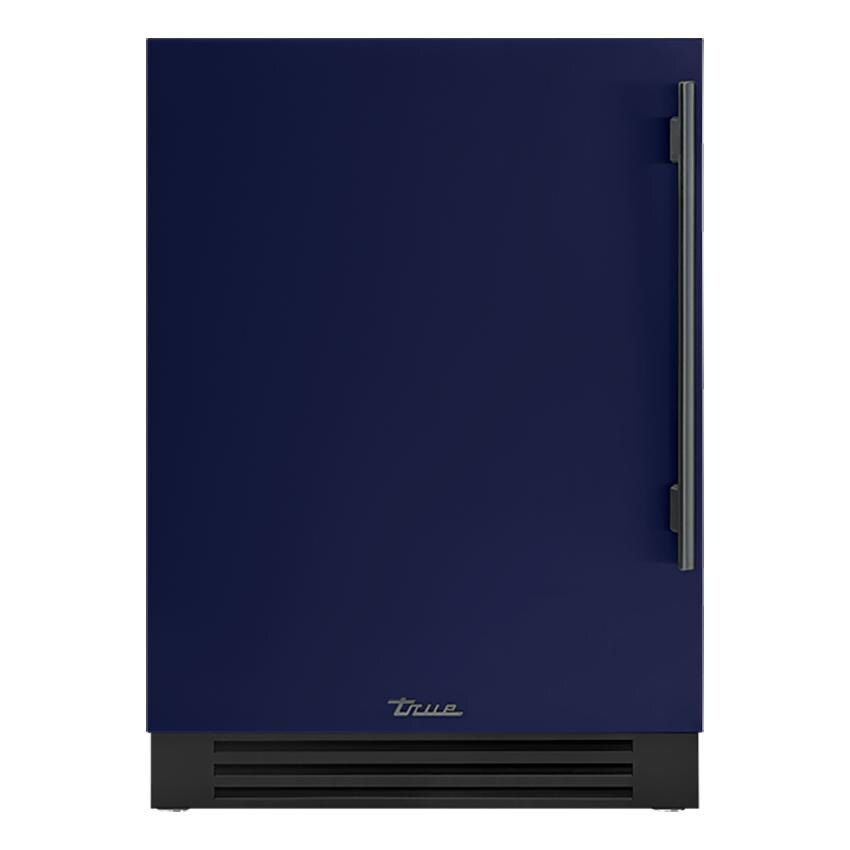 True TUF-24-L-OP-C~DSK-078-H05 24 Inch 5.6 Cu. Ft. Left Hinge Outdoor Freezer in Cobalt w/ Pewter Handles - White Background thumbnail