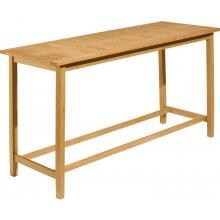 Dartmoor 78 3/4 X 27 1/2 Inch Rectangular Natural Shorea Patio Bar Table By Oxford Garden image