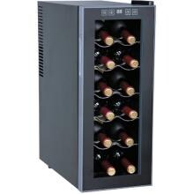 Sunpentown 12 Bottle Thermoelectric Freestanding Wine Cooler - Glass Door / Platinum Trim - WC-1271 image