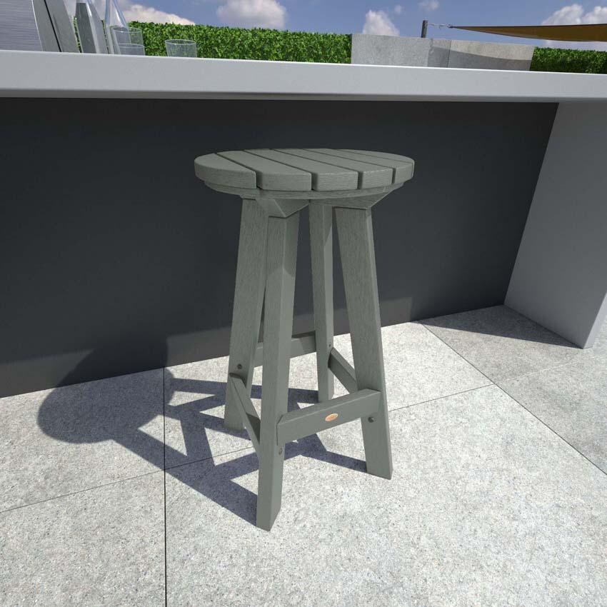 Tracewood Polyresin Bar Stool in Coastal Teak By Lakeview Outdoor Designs - Lifestyle thumbnail