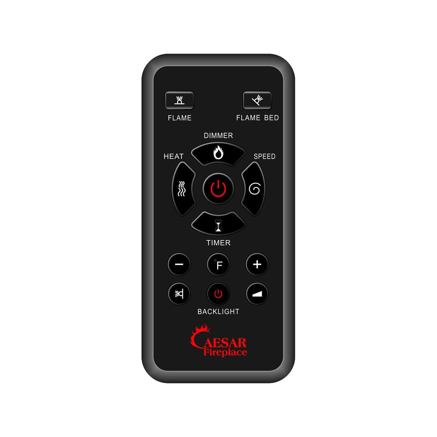 Caesar Fireplace 60-Inch Linear Electric Fireplace - CHFP-60B - Multifunction Remote thumbnail