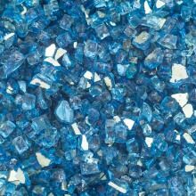 Lakeview Outdoor Designs 1/2-Inch Sky Blue Reflective Fire Glass - 10 Pounds
