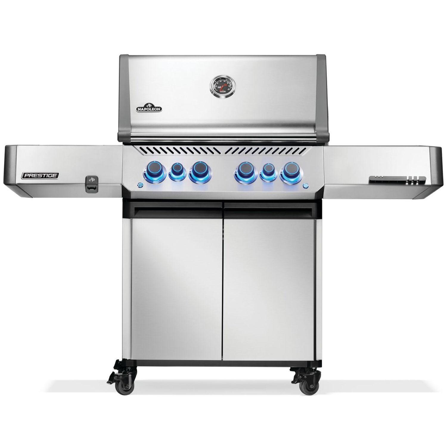 Napoleon P500VRSIBNSS Prestige 500 Propane Gas Grill w/ Infrared Side & Rear Burner - Stainless Steel - Display - White Background thumbnail