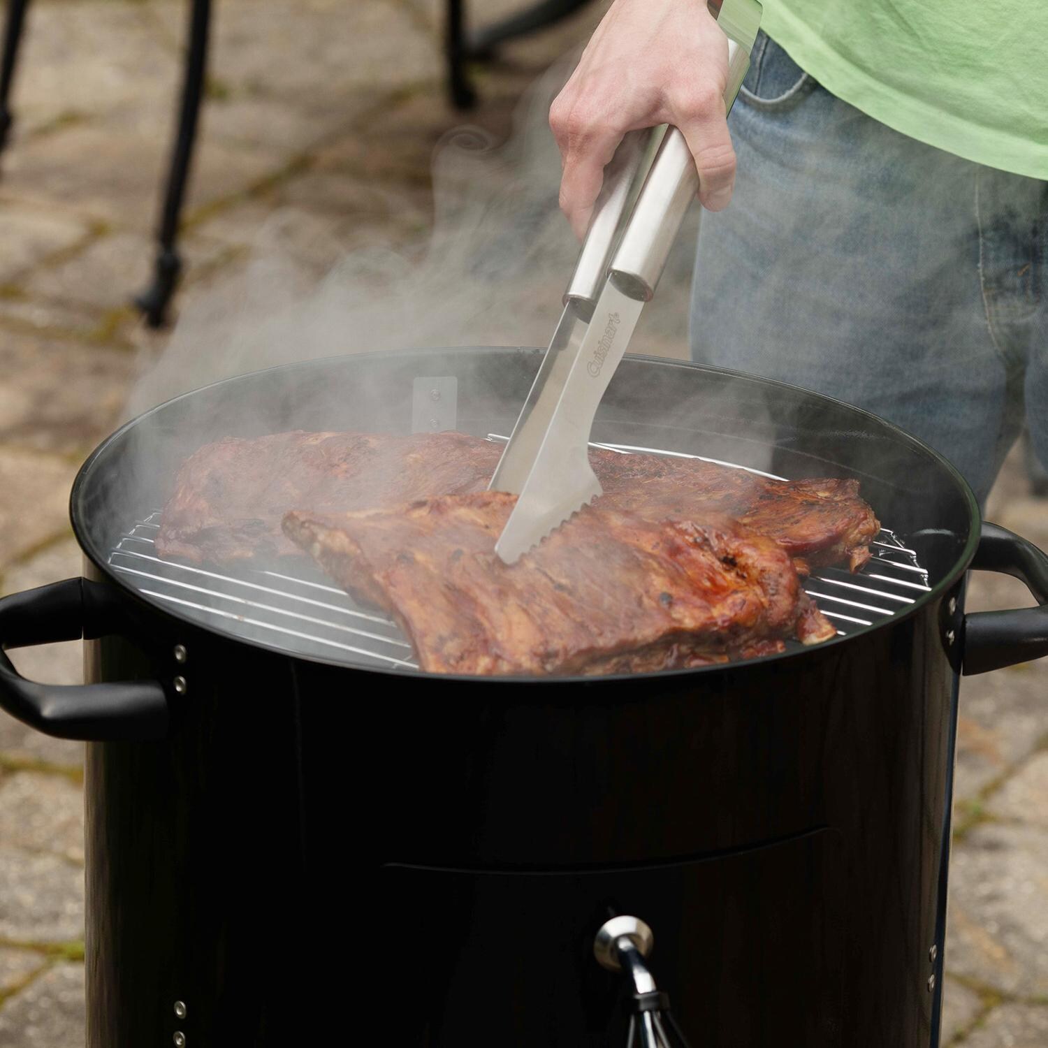 Cuisinart COS-118 18-Inch Vertical Charcoal Smoker - Smoking Ribs thumbnail