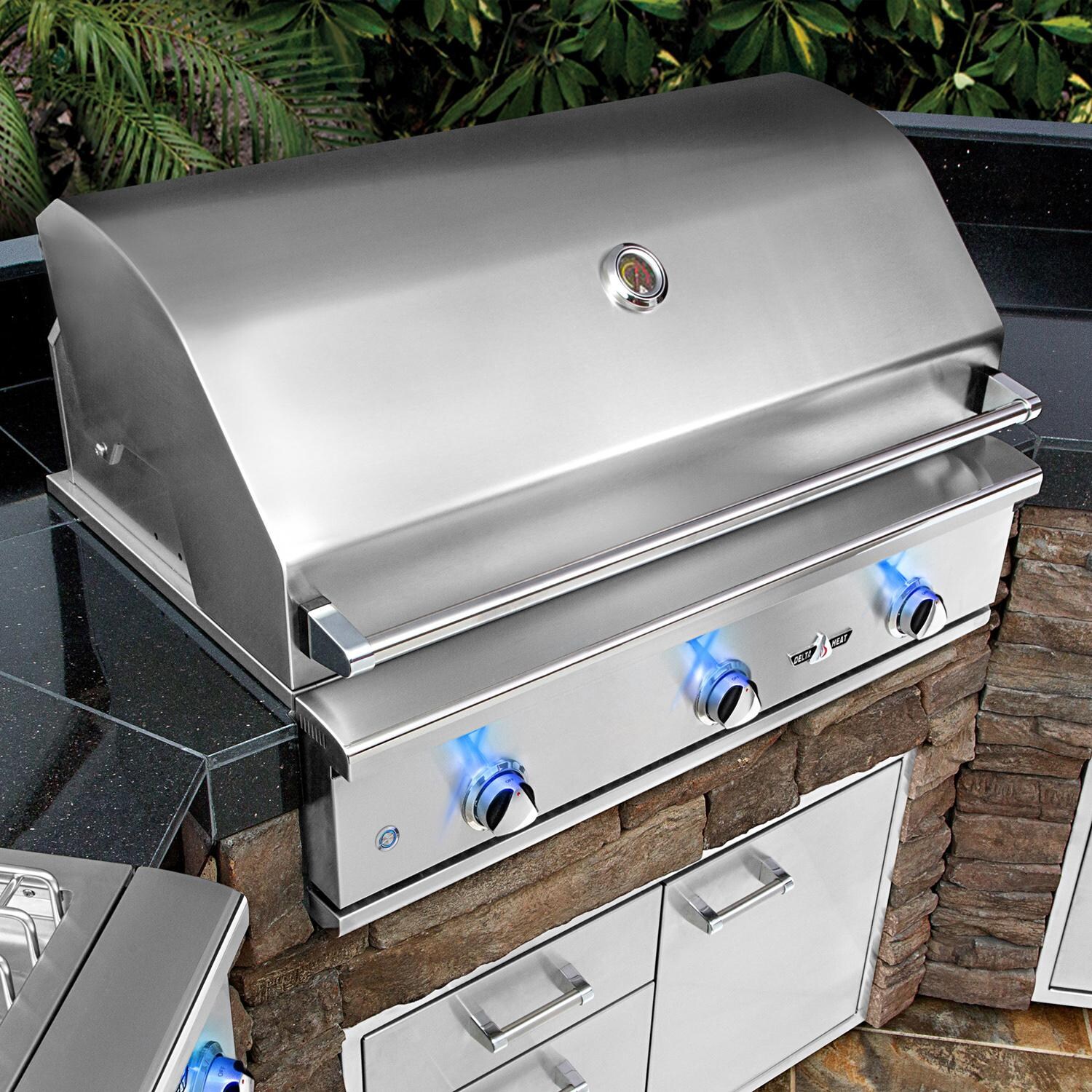 Delta Heat 38-Inch 3-Burner Built-In Propane Gas Grill - Lifestyle thumbnail