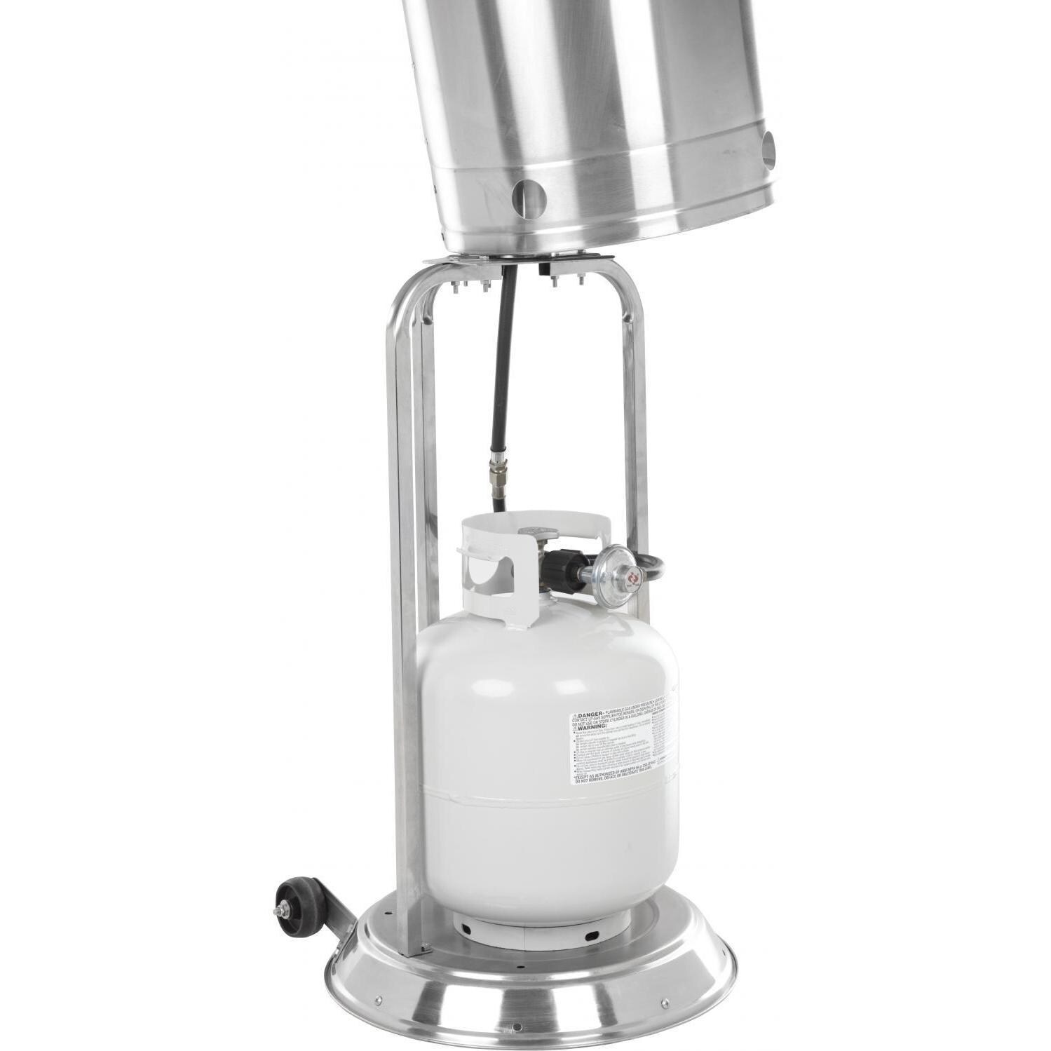 Ultimate Patio SC61436 Pro Series 46,000 BTU Propane Gas Patio Heater - Propane Tank Housing (Shown With Propane Tank - Not Included) - White Background thumbnail