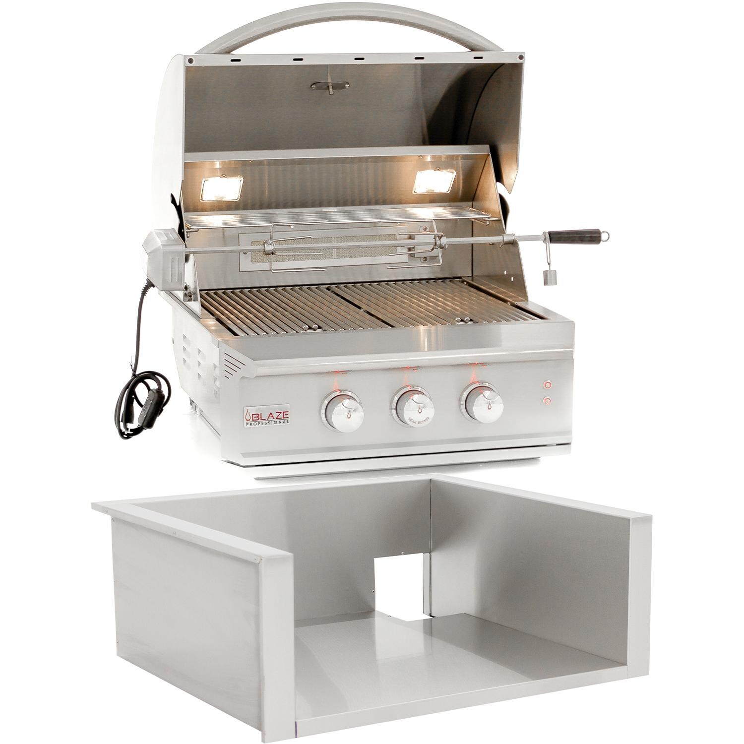 Blaze Professional 27-Inch 2-Burner Built-In Natural Gas Grill With Rear Infrared Burner & Insulated Jacket - BLZ-2PRO-NG thumbnail