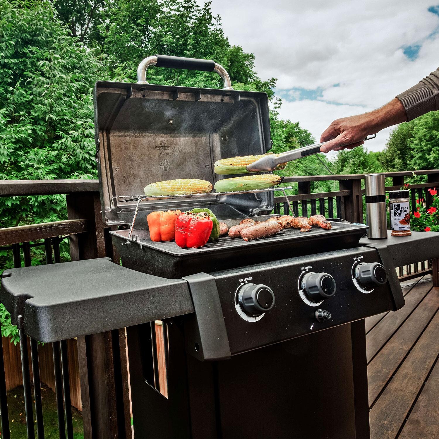 Broil King 814954 Gem 310 Shadow 3 Burner Propane Grill - Grilling Veggies & Protein - Lifestyle thumbnail