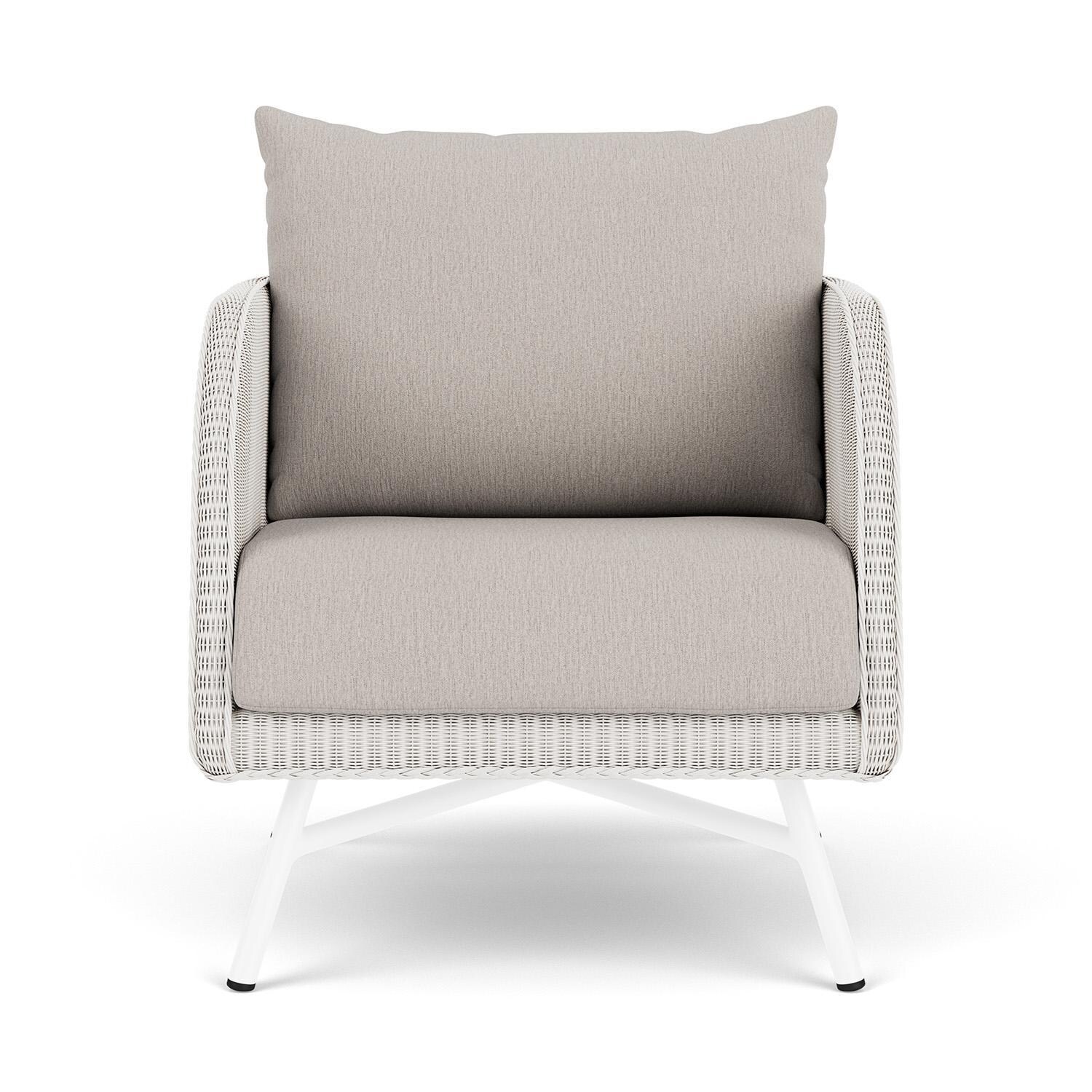 Essence Lloyd Loom Club Chair in White/Remy Cloud by Lloyd Flanders