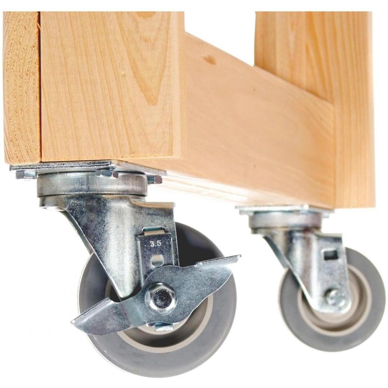Primo Caster Wheels on Teak Table thumbnail