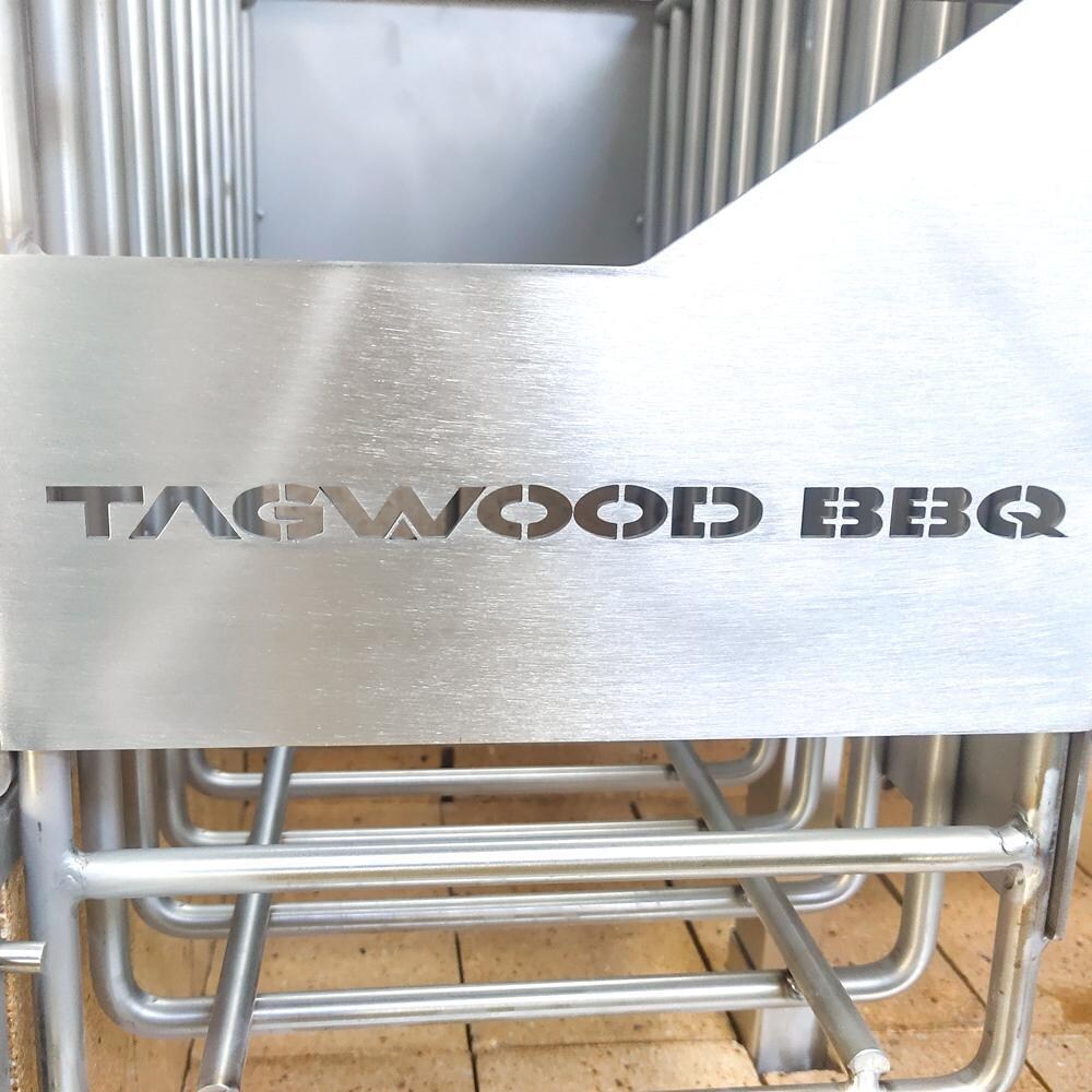 Tagwood BBQ BBQ05SSF Fully Assembled Built-In Santa Maria Argentine Wood Fire & Charcoal Grill - Logo on Firebox thumbnail