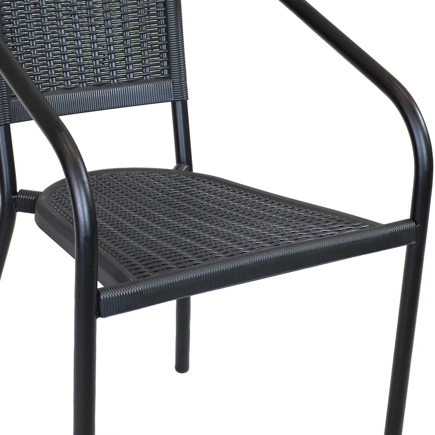 Ultimate Patio Outdoor Arm Chair - Black - Seat Detail thumbnail