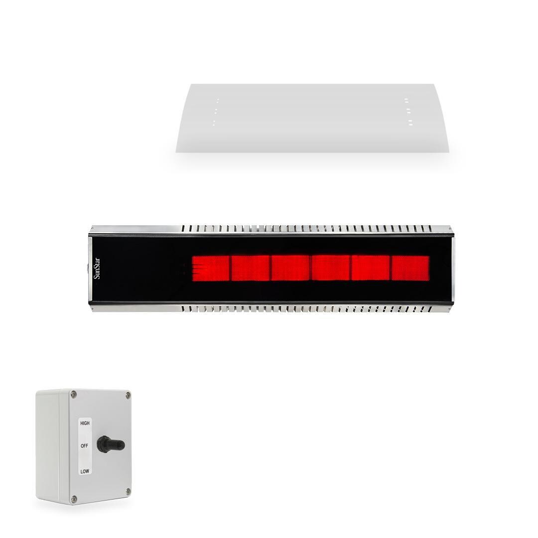 SunStar GLASS L7 MGL0 Marine Grade 48-Inch 35,000 BTU Propane Gas Patio Heater W/ Fixed Mounting Kit & Heat Shield thumbnail