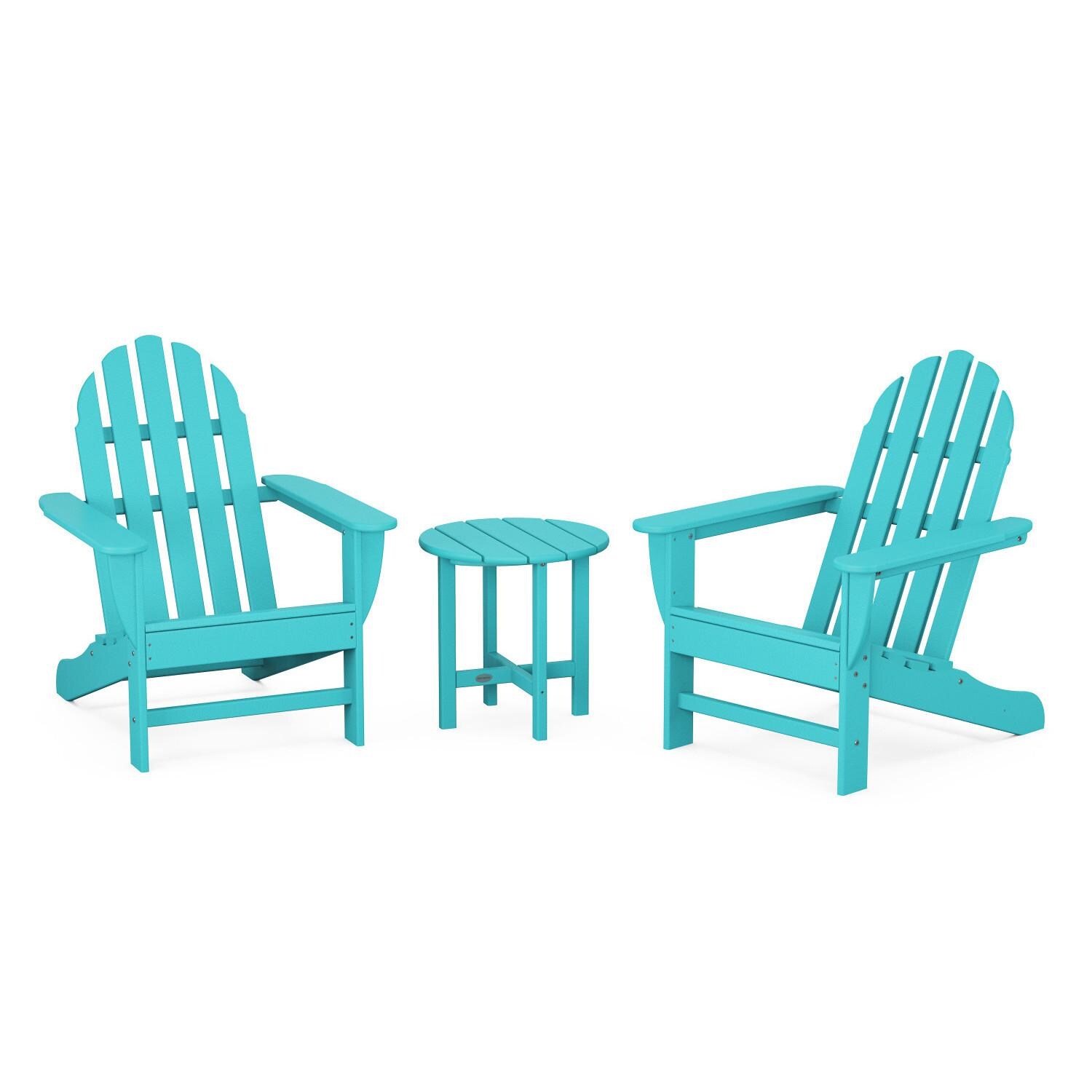 POLYWOOD PWS417-1-AR Classic Adirondack 3-Piece Set - Full Set thumbnail