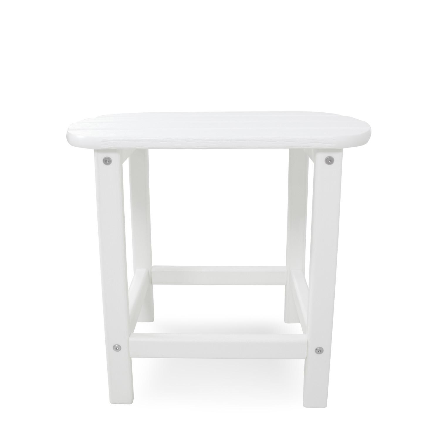 POLYWOOD SBT18WH South Beach 19 X 15-Inch Side Table - Front View thumbnail