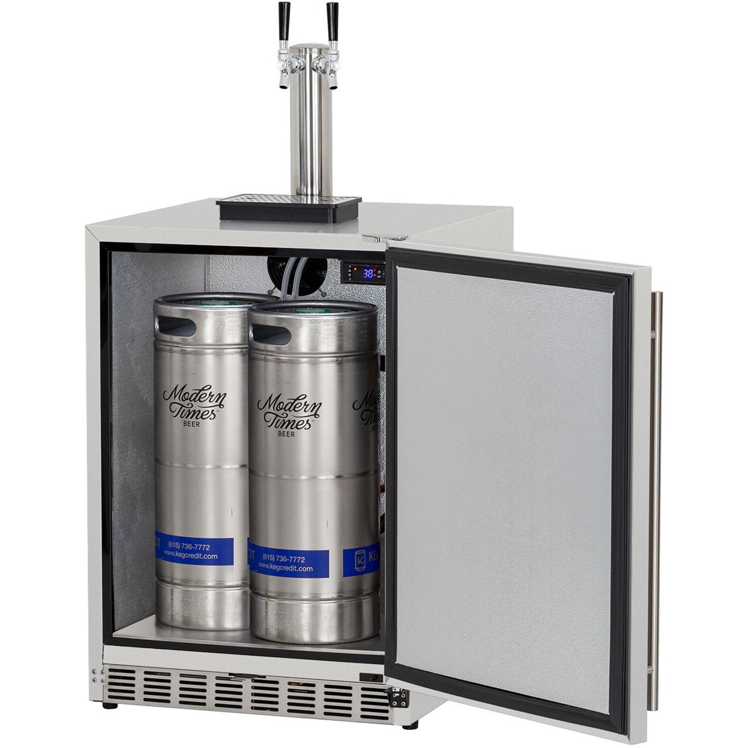 Summerset 25Inch 6.6 Cu. Ft. Outdoor Rated Dual Tap Beer Dispenser