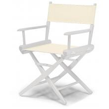 World Famous Dining Height Director Chair By Telescope Casual - White/Natural image