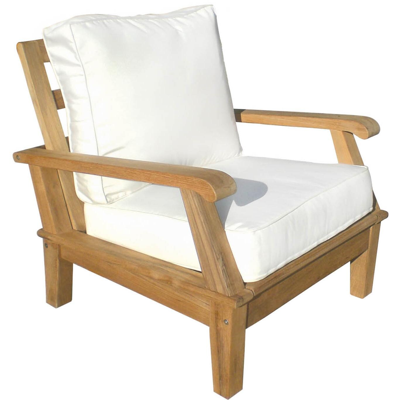 Royal Teak Collection Miami 6 Person Teak Deep Seating Set - 1 Seater Chair thumbnail