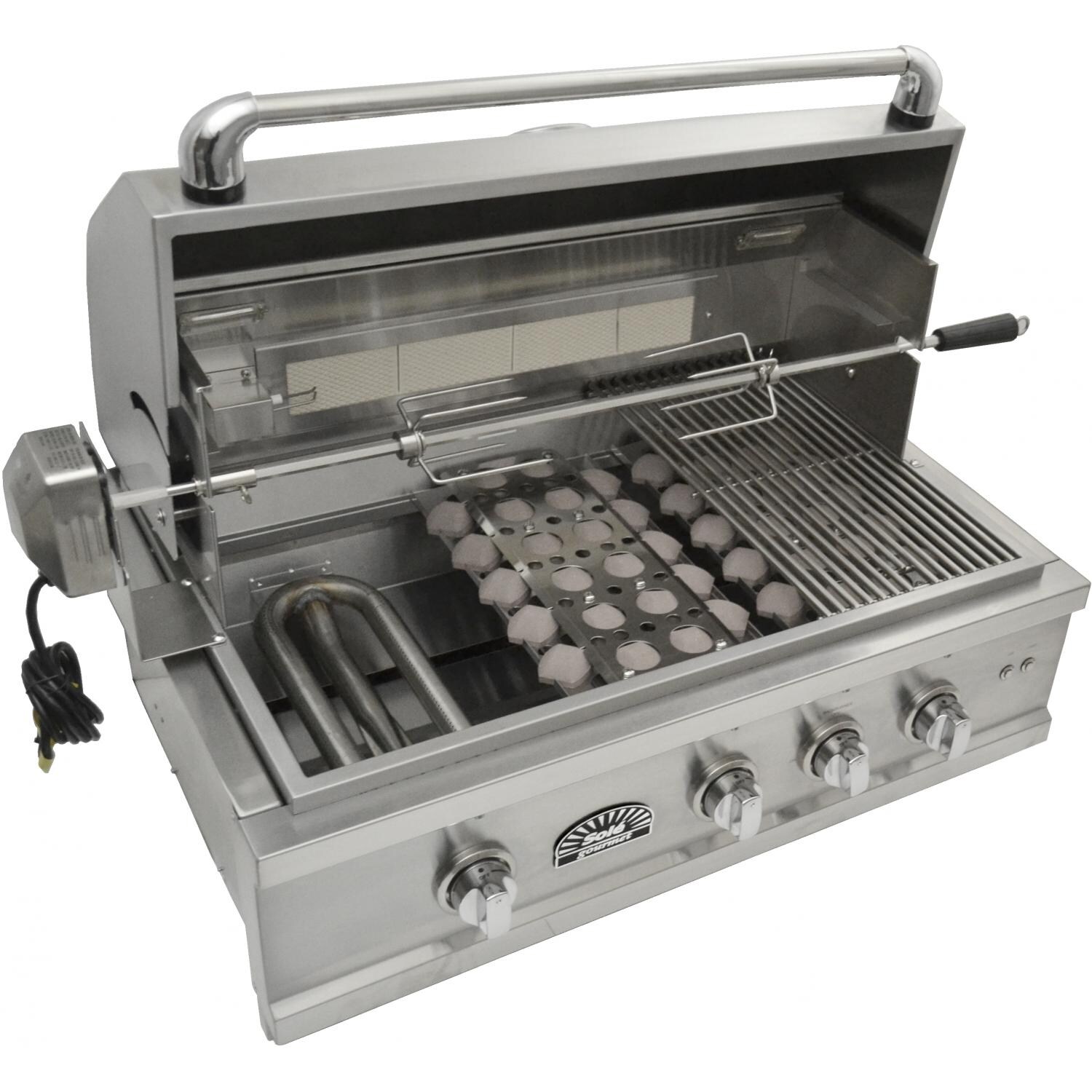 Sole Luxury 30-Inch Built-In Propane Gas Grill - Cooking Grates, Ceramic Radiant System & Stainless Steel Burner thumbnail