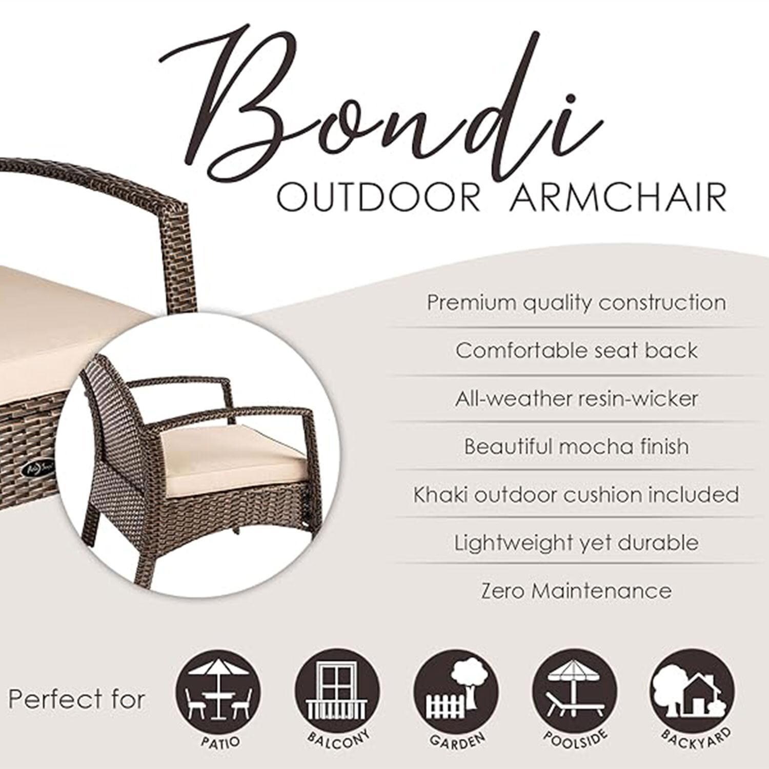 WestCay 62776 Resin Wicker Patio Club Chair in Antique Bronze by Ultimate Patio - Features - Detail thumbnail