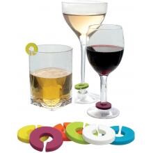Vinotemp EP-CHARMS1 Epicureanist Multicolor Wine Glass Charms image
