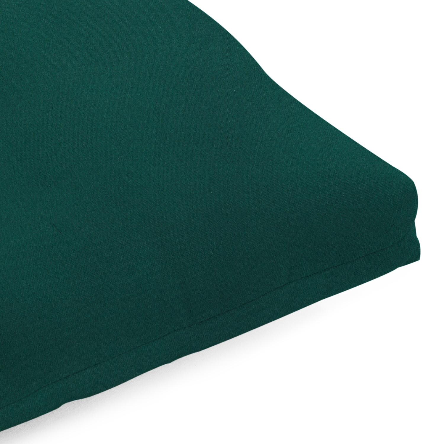 Sunbrella Canvas Forest Green Medium Outdoor Replacement Bench Cushion By UltimatePatio.com - Corner Detail thumbnail