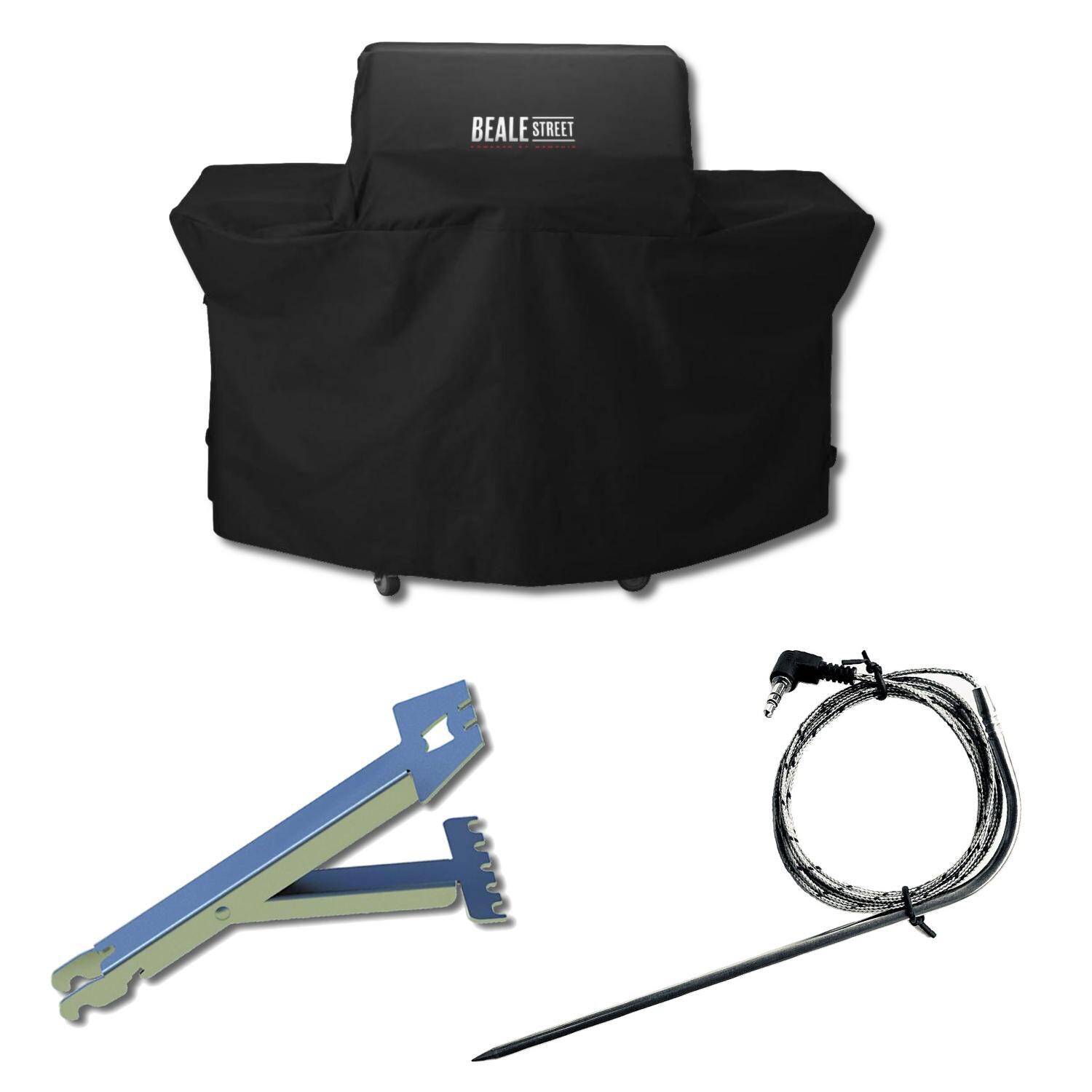 Memphis Grills Beale Street Bundle W/ Grill Cover, Programmable Food Probe, & Grill Genie Tool