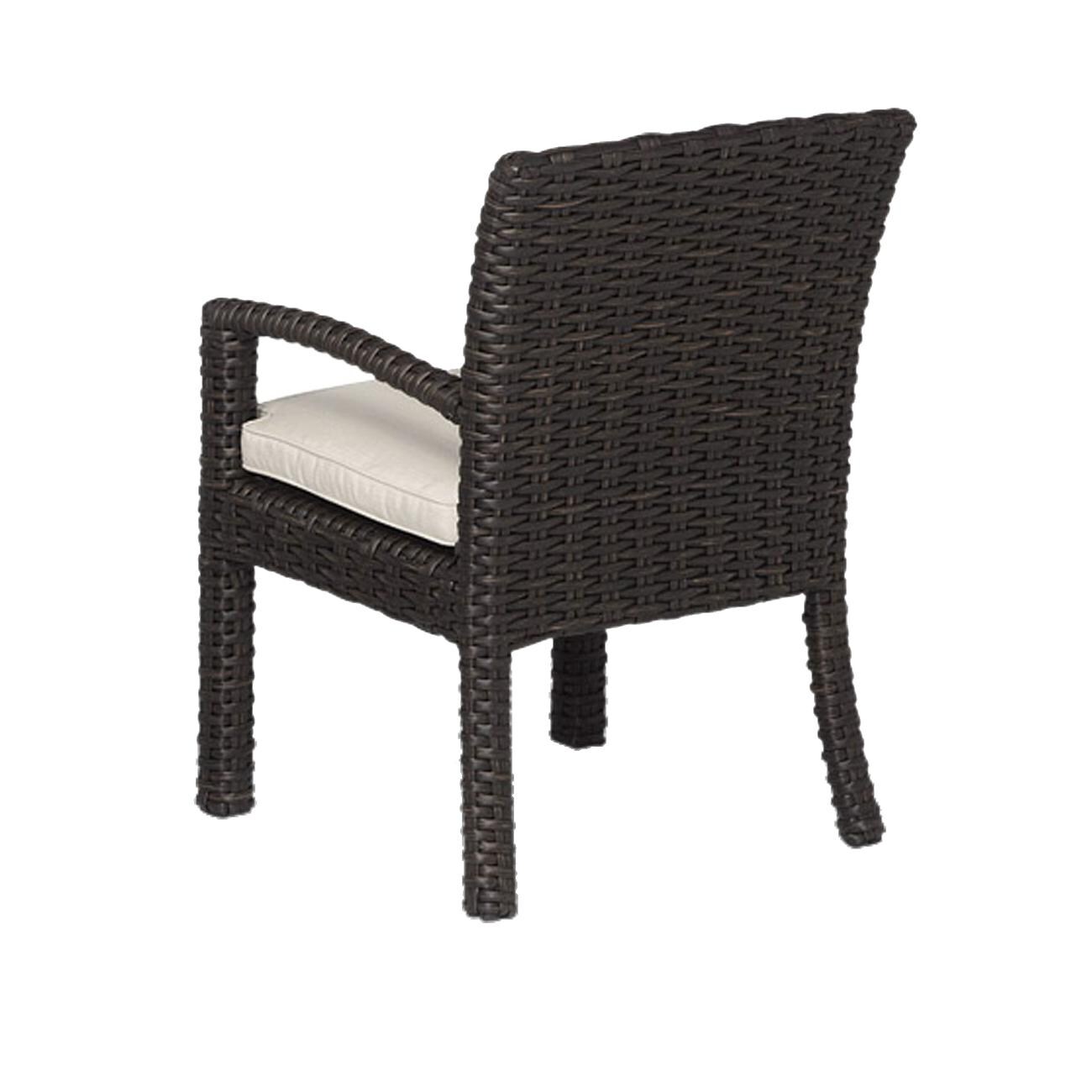 Cardiff 4 Piece Wicker Patio Dining Arm Chair -Back Detail thumbnail