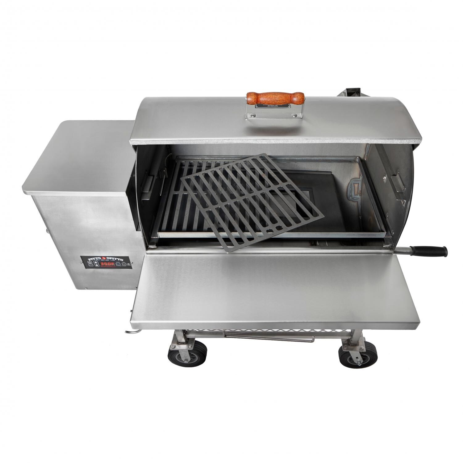 Pitts & Spitt P-MAV850SS Maverick 850 Pellet Grill - Stainless Steel - Grate Open thumbnail