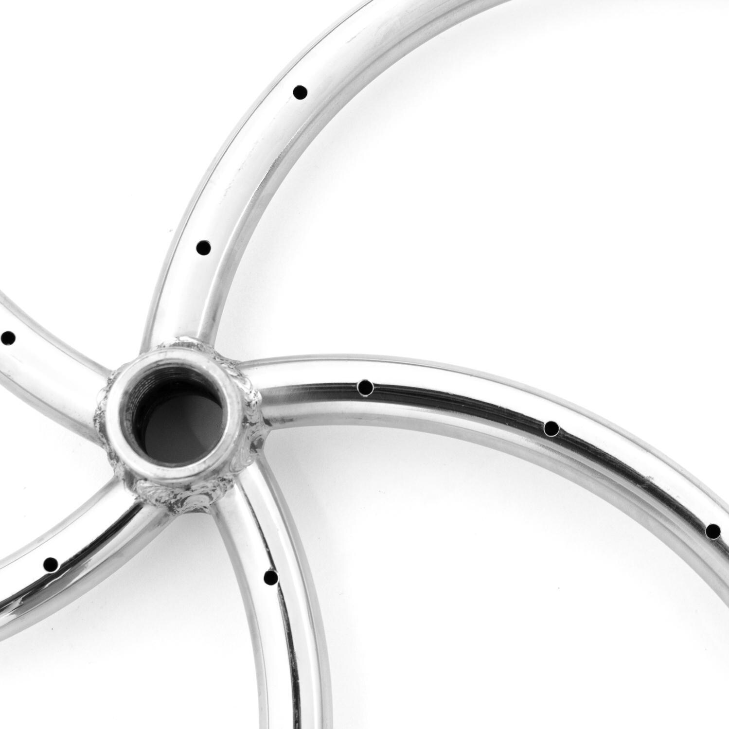 Firenado 18-Inch Natural Gas Spiral Ring Burner - Stainless Steel - Burner Detail thumbnail