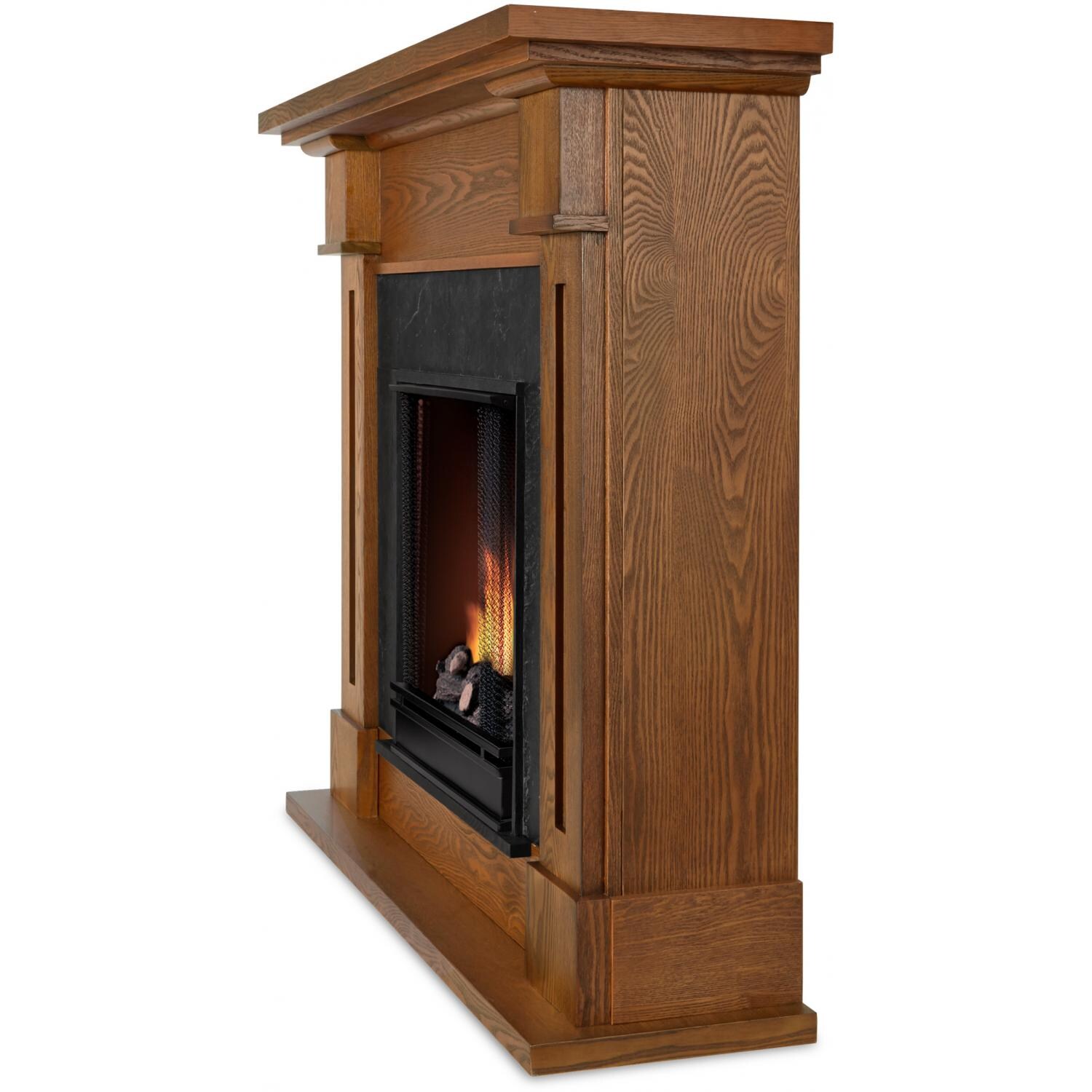 Real Flame Kipling Gel Fireplace - Side - Burnished Oak thumbnail