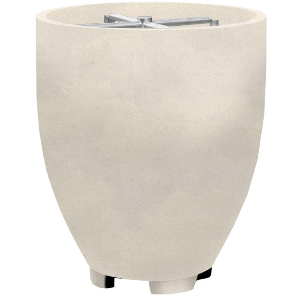 Pentola 1 24-in Round GFRC Natural Gas Fire Urn in Coastal by Prism Hardscapes