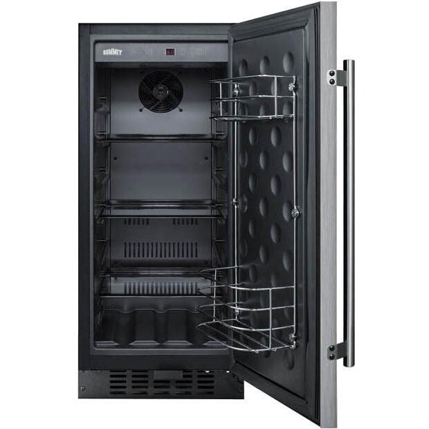 Summit 3.0 Cu. Ft. Built-in Refrigerator - Stainless Steel - Open thumbnail