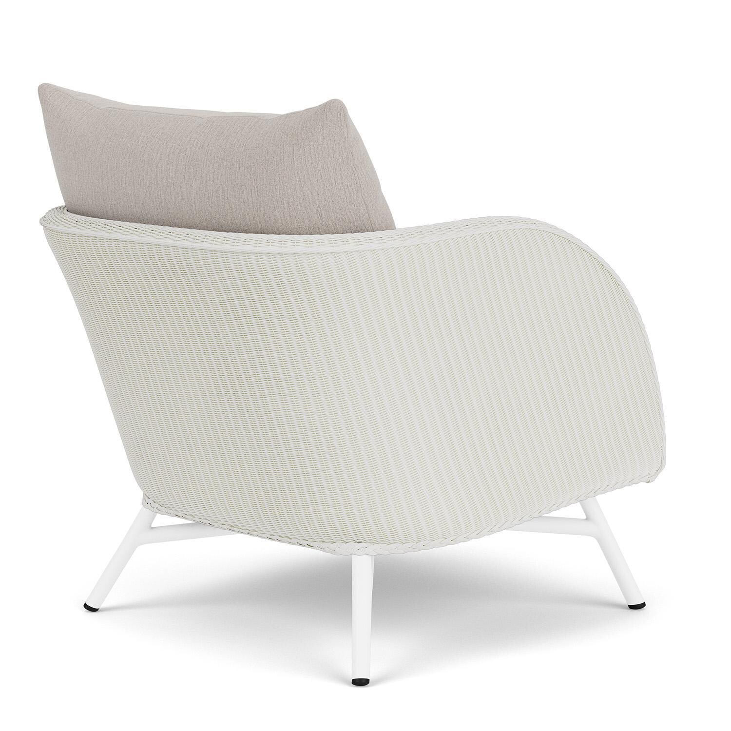 Lloyd Flanders Essence Lounge Chair W/Remy Cloud Fabric - Matte White Finish - Back Right thumbnail