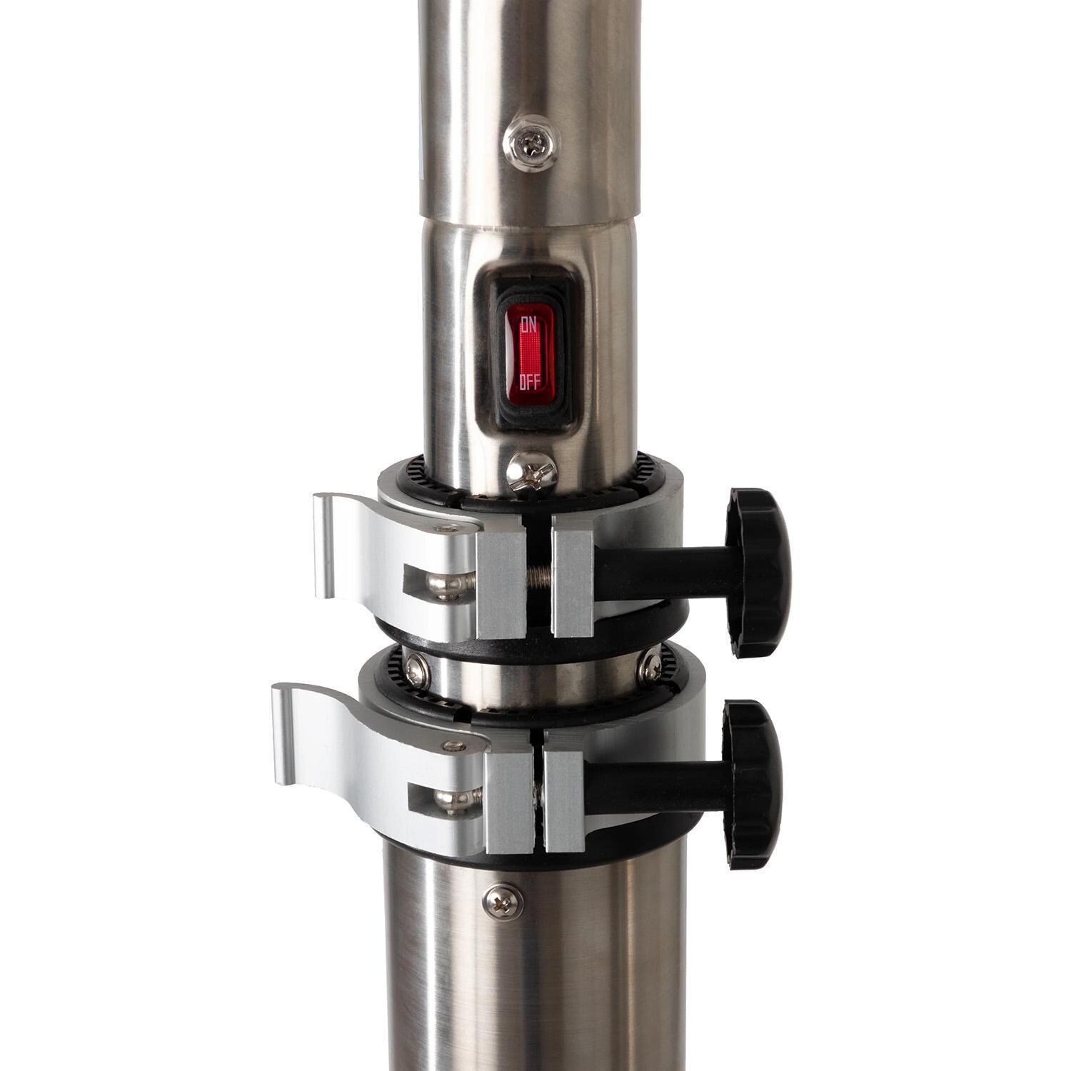 Ultimate Patio 1500 Watt Electric Infrared 92-in Freestanding Patio Heater With Telescoping Pole - Stainless Steel - On/Off Switch thumbnail