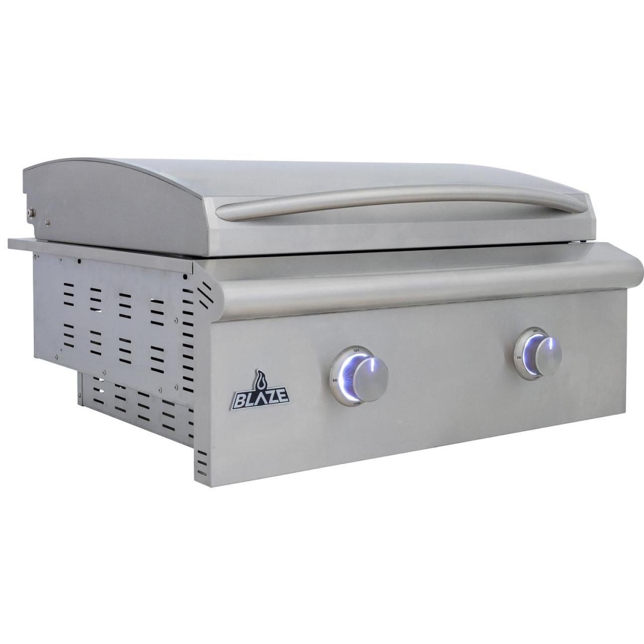 Blaze BLZ-GRIDDLE-LTE3-LP Propane Griddle - Angled View - White Background thumbnail